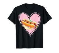 Hotdog Is My Valentine I Love Hot-Dog - Divertido diseño de Comida rápida Camiseta