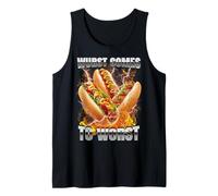 Hotdog Meme Wurst llega a lo Peor Divertido Bootleg Retro Hot Dog Camiseta sin Mangas