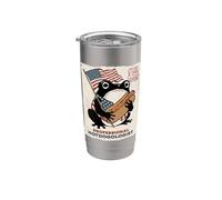Hotdogologist Grumpy Frog Hot Dog 4 de julio japonés Vaso térmico de acero inoxidable de doble pared