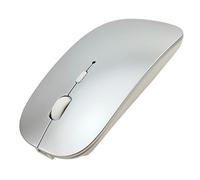 HOTDREAM Ratón recargable con Bluetooth para iPad Air, iPad Pro, portátil, tableta, iPhone, PC, (no para Mac, MacBook), color plateado