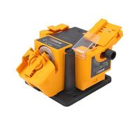 Hoteche 65W Multifunción Herramienta Amoladora para Cuchillo Taladro - Rectificadora Eléctrica para Tijeras, Broca HSS Broca, Cincel - Conector VDE - Negro Amarillo