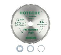 Hoteche TCT - Hoja de sierra circular (254 x 30 x 100 T, para cortes precisos en aluminio y plástico con base SK5, 1,8 mm de grosor, 100 dientes, cabezal de corte OKE402, máx. 6000 rpm, incluye 3