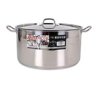 Hotel 62269 Olla + Tapa Acero Ind, Plateado, 19L/36cm