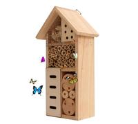 Hotel Colgante - Casa para Abejas | Hábitat Natural para Mariquita Abejas Silvestres Incluido | Refugio de jardín con Gancho para Colgar y Techo Inclinado