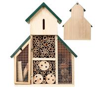 Hotel de abejas, Casa de mariquita para jardín - Casa de mariquita de madera para colgar | Hábitat de anidación para mariquitas, crisopas, abejas, caja decorativa para jardín, casa de múltiples hábita