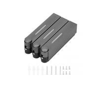 Hotel Grade Hygiene Solution for Various Spaces, Triple Chamber Liquid Dispenser Manual Pump Shower Organizer, Refillable ABS Plastic Bottles, Wall