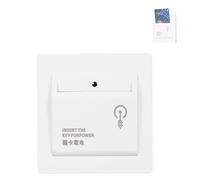 Hotel-High Power 40 A - Ahorro de energía de ahorro de energía, ahorro de energía mecánico, para habitación de huéspedes, llave de alimentación, aleación de aluminio dorada para hoteles, color blanco