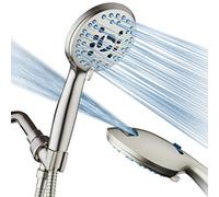 Hotel Spa AquaCare - Cabezal de ducha de mano de alta presión de 8 modos, boquillas antiobstrucciones, lavado a presión integrado para limpiar bañera, azulejos y mascotas, manguera de acero inoxidable