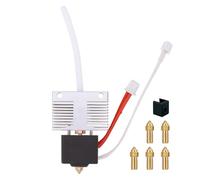 Hotend Kit for Elegoo Neptune 4, Neptune 4 Pro, 3D Printer Print Head Extrusor Hot End Kit Heating Block Kit with 5pcs Extra 0.4mm Brass Nozzle Kit and 1 PCS Silicone Cover