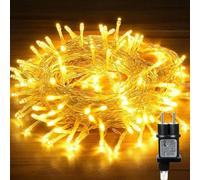 Hoteril Guirnalda luces Exterior,10M Navidad Led,Impermeable Luces Terraza &luces Navidad Exterior,Adecuado decoración interior exterior, decoración navideña, fiestas (luz cálida)