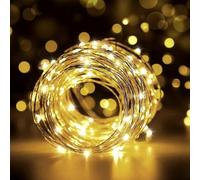 Hoteril Guirnalda Luces para Navidad de 12 Metros, 120 Luces LED USB, IP65