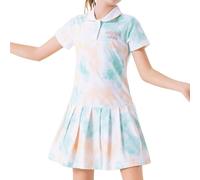 Hotfiary Vestidos de Tenis para Niñas, Vestidos Deportivos Plisados de Manga Corta para Niños Pequeños, Vestidos de Golf con Cuello Abotonados para Jóvenes Adolescentes, Ropa Casual de Uniforme Escola