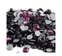 Hotfix Pedrería 40 colores de cristales termoadhesivos, strass vidrio for planchar, costura y decoración telas para Bricolaje(Amethyst,Ss30 288pcs)