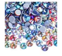 Hotfix Pedrería 40 colores de diamantes imitación termoadhesivos/cristales fijación en caliente, piedras for coser y telas, for prendas(Mix AB Colors,SS16-1440pcs)