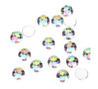 Hotfix Pedrería Apliques de piedras redondas colores sin fijación en caliente, con parte trasera plana, for accesorios ropa y vestidos para Bricolaje(AB,10mm 200pcs)