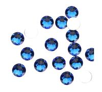 Hotfix Pedrería Apliques de piedras redondas colores sin fijación en caliente, con parte trasera plana, for accesorios ropa y vestidos(Dark blue,12mm 150pcs)