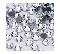 Hotfix Pedrería Diamantes de imitación con purpurina multicolor y parte trasera plana, fijación en caliente, for decoración uñas, costura telas para Bricolaje(Crystal clear,SS20-1440Pcs)