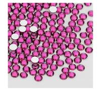 Hotfix Pedrería Diamantes de imitación cristal con parte trasera plana, base plateada brillante, sin fijación por calor, for maquillaje y uñas, SS3-SS50 para Bricolaje(Fuchsia,SS8-1440Pcs)