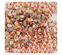 Hotfix Pedrería Diamantes de imitación cristal con parte trasera plana, base plateada brillante, sin fijación por calor, for maquillaje y uñas, SS3-SS50 para Bricolaje(Brown,SS5-1440Pcs)