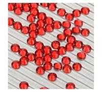 Hotfix Pedrería Diamantes de imitación cristal con parte trasera plana, base plateada brillante, sin fijación por calor, for maquillaje y uñas, SS3-SS50 para Bricolaje(Light Siam,SS20-1440Pcs)