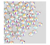 Hotfix Pedrería Diamantes de imitación cristal con parte trasera plana, base plateada brillante, sin fijación por calor, for maquillaje y uñas, SS3-SS50 para Bricolaje(Crystal AB,SS10-1440Pcs)