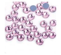 Hotfix Pedrería Diamantes de imitación termoadhesivos con parte trasera plana, brillantes y for prendas(Lt Pink,SS30-288pcs)