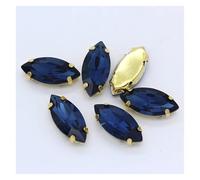Hotfix Pedrería Ojo de caballo for coser, garras doradas con diamantes imitación, formas marquesinas for costura, joyas, vestidos novia, bolsos, adornos(Montana,17x32mm 6pcs)