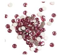 Hotfix Pedrería Piedras de cristal planas todos los tamaños for uñas, ropa, costura, manualidades, decoración, gemas para Bricolaje(Rose,SS10 1440Pcs)