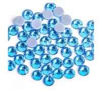 Hotfix Pedrería Piedras de cristal termoadhesivas color volcán verde for coser y tejer, piedras for prendas(Capri Blue,Mix ss3-ss30 10gram)