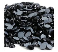 Hotfix Pedrería Piedras de cristal termoadhesivas color volcán verde for coser y tejer, piedras for prendas para Bricolaje(Black,Ss30 288pcs)