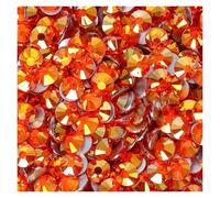 Hotfix Pedrería Piedras de imitación SS3-SS30 sin fijación por calor, cristales con base plana, gemas for uñas, diamantes adhesivos para Bricolaje(ORANGE,SS6-1440PCS)