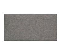 Hothingwell Cabecero De Pared 12 Uds 30x15 cm Gris Claro Tela | Base De Madera Robusta, Diseño Moderno, Fácil Montaje, Decoración Para Dormitorio