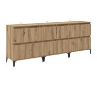 Hothingwell Konzole 3 KS Craft Dub 60 x 35 x 70 cm Kompozitní dřevo | Moderní minimalistický design, úložný prostor s policemi, dvířka na pantech, snadná montáž, vhodné do jídelny, kuchyně i