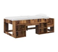 Hothingwell - Marco de cama infantil con almacenamiento de madera de | Estética moderna, compartimentos integrados, madera de ingeniería duradera, fácil mantenimiento, montaje en dos