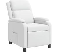 Hothingwell - Sillón reclinable, color blanco | Ángulo 115-160°, 6 puntos de masaje, control remoto, metal y madera, limpieza fácil