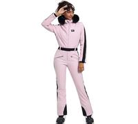 HOTIAN Traje de esquí de una pieza para mujer, traje de esquí cálido para mujer, traje de nieve, impermeable, resistente al viento, mono de nieve, mono con capucha, Rosa., XXS