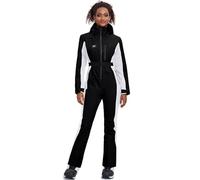 HOTIAN Traje de esquí para mujer de una sola pieza, mono de esquí para invierno, cálido, nieve, esquí, resistente al viento, impermeable, para exteriores, mono de nieve, mono con capucha, traje de