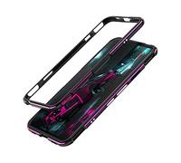 HOTIPS Estuche de Marco de Parachoques metálico de Aluminio Compatible with ZTE Nubia Red Magic 6/Red Magic 6 Pro (Color : Black Purple, Size : For RedMagic 6 Pro)