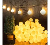 HOTLIKE Guirnalda Luces, Cadena de Luces 5M 50 LED, 2 Modos, Fairy String Light PilasLuces Decoración para Navidad Interior y Exterior, Habitacion, Jardín, Boda, Fiesta, Festival (Blanco Cálido)