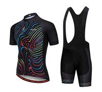 Hotlion Hombres Ciclismo Jersey Set Bib Shorts Verano Ciclismo Ropa Traje Pro Equipo Bicicleta Ropa, B6jp1001, XXL