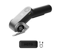 HOTO Ciseaux eléctricos sin cable EdgeFlow, hoja de titanio y pantalla LED, cutter recargable para cartón, bloqueo de seguridad, para cartón, moqueta, cuero, bricolaje