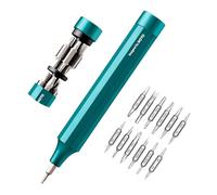 HOTO Juego de Destornilladores 24 en 1, Juego de Mini Destornilladores de Precisión con 24 Puntas de Acero de S2, Destornillador Manual en Forma de Bolígrafo, Turquesa Oscuro- P1