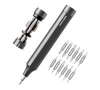 HOTO Juego de Destornilladores de Precisión 24 en 1, Kit de Herramientas Mini con 24 Puntas de Acero S2, Forma de Bolígrafo Manual, Ideal para Electrónica, Anteojos y Pulseras, Gris Pizarra- P1