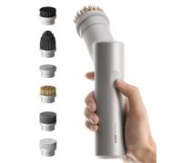 HOTO Limpiador giratorio eléctrico, IPX7, cepillo impermeable de cuerpo completo, limpiador inalámbrico de baño con 9 cabezales, hasta 22 pulgadas-libras