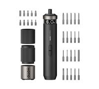 HOTO PixelDrive Atornillador eléctrico, pantalla inteligente, 6 ajustes de par (0,5-6 N·m), 30 puntas hexagonales 1/4'', luz LED, para electrónica y reparaciones domésticas