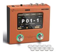 HOTONE Pedal de procesador de efectos múltiples, guitarra, bajo, amplificador, modelado, gabinetes IR, simulación multilingüe, interfaz de audio USB OTG, Ampero Mini MP-50 (incluye 10 piezas