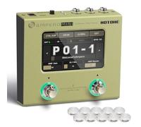 HOTONE Pedal de procesador de efectos múltiples, guitarra, bajo, amplificador, modelado, gabinetes IR, simulación multilingüe, interfaz de audio USB OTG, Ampero Mini MP-50 (incluye 10 piezas
