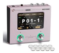 HOTONE Pedal de procesador de efectos múltiples, guitarra, bajo, amplificador, modelado, gabinetes IR, simulación multilingüe, interfaz de audio USB OTG, Ampero Mini MP-50 (incluye 10 piezas