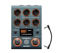 Hotone Pedal de reverberación de convolución Verbera: reverberación estéreo de doble motor con 120 IRs, algoritmo XR, MIDI y USB, efectos de grado de estudio para guitarra, sintetizadores y bucles FX