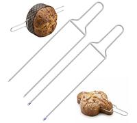 Hotop 2 Piezas Pinchos para Panettone Italiano Colomba de Pascua Otras Masas Fermentadas de 1,5 kg 40 cm Anti Colapso Horquilla con Tapones de Seguridad Reutilizable Fácil de Usar Casa y Pastelería